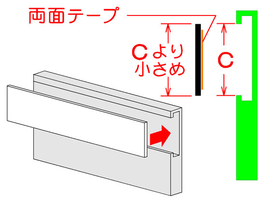 両面テープでの取付